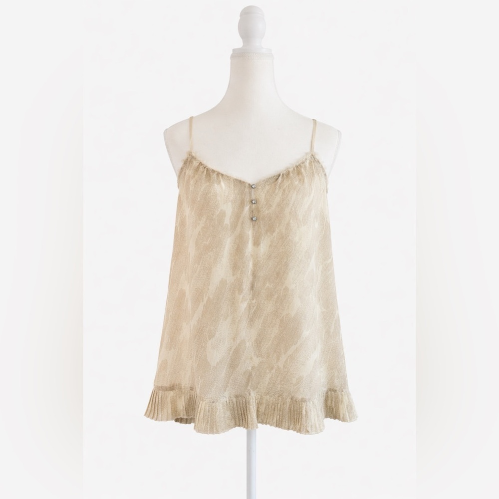 Princess Vera Wang Beige Ruffle Cami Top – Size L